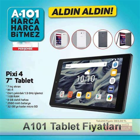 a101 tablet fiyatları